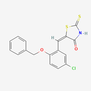 molecular formula C17H12ClNO2S2 B5074832 5-[2-(benzyloxy)-5-chlorobenzylidene]-2-thioxo-1,3-thiazolidin-4-one 