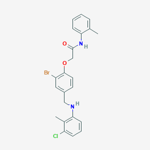 molecular formula C23H22BrClN2O2 B5074841 2-(2-bromo-4-{[(3-chloro-2-methylphenyl)amino]methyl}phenoxy)-N-(2-methylphenyl)acetamide 