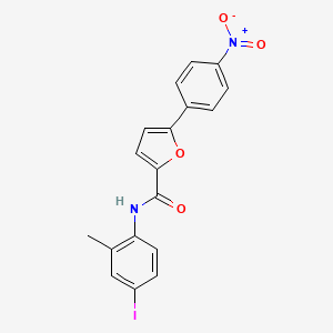 molecular formula C18H13IN2O4 B5074854 N-(4-iodo-2-methylphenyl)-5-(4-nitrophenyl)-2-furamide 