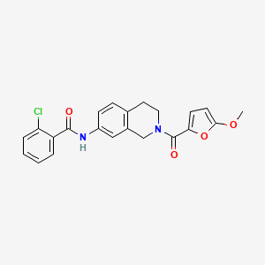 2-chloro-N-[2-(5-methoxy-2-furoyl)-1,2,3,4-tetrahydro-7-isoquinolinyl]benzamide