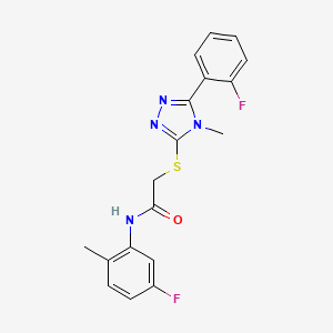 N-(5-fluoro-2-methylphenyl)-2-{[5-(2-fluorophenyl)-4-methyl-4H-1,2,4-triazol-3-yl]sulfanyl}acetamide