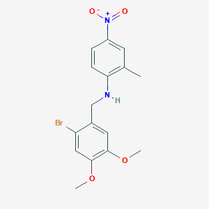 N-[(2-bromo-4,5-dimethoxyphenyl)methyl]-2-methyl-4-nitroaniline