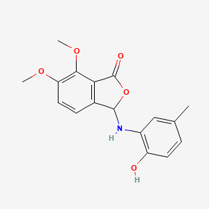 3-[(2-hydroxy-5-methylphenyl)amino]-6,7-dimethoxy-2-benzofuran-1(3H)-one