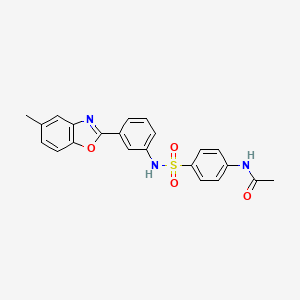 molecular formula C22H19N3O4S B5074897 N-[4-({[3-(5-methyl-1,3-benzoxazol-2-yl)phenyl]amino}sulfonyl)phenyl]acetamide 