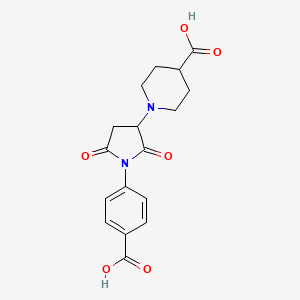 1-[1-(4-carboxyphenyl)-2,5-dioxo-3-pyrrolidinyl]-4-piperidinecarboxylic acid