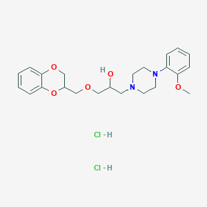 molecular formula C23H32Cl2N2O5 B5074913 1-(2,3-dihydro-1,4-benzodioxin-2-ylmethoxy)-3-[4-(2-methoxyphenyl)-1-piperazinyl]-2-propanol dihydrochloride 