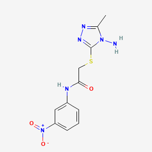 molecular formula C11H12N6O3S B5074934 2-[(4-amino-5-methyl-4H-1,2,4-triazol-3-yl)thio]-N-(3-nitrophenyl)acetamide 