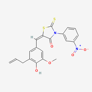 5-(3-allyl-4-hydroxy-5-methoxybenzylidene)-3-(3-nitrophenyl)-2-thioxo-1,3-thiazolidin-4-one