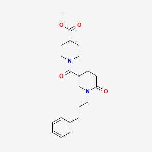 methyl 1-{[6-oxo-1-(3-phenylpropyl)-3-piperidinyl]carbonyl}-4-piperidinecarboxylate