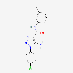 molecular formula C16H14ClN5O B5074969 5-amino-1-(4-chlorophenyl)-N-(3-methylphenyl)-1H-1,2,3-triazole-4-carboxamide 