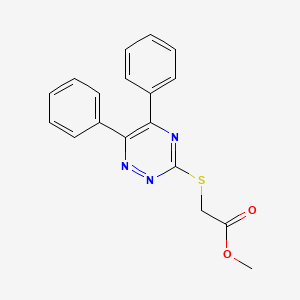 molecular formula C18H15N3O2S B5074981 methyl [(5,6-diphenyl-1,2,4-triazin-3-yl)thio]acetate 