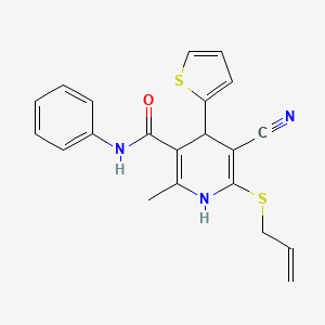 6-(allylthio)-5-cyano-2-methyl-N-phenyl-4-(2-thienyl)-1,4-dihydro-3-pyridinecarboxamide