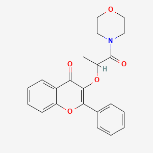 3-[1-methyl-2-(4-morpholinyl)-2-oxoethoxy]-2-phenyl-4H-chromen-4-one