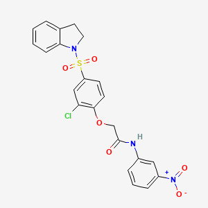 2-[2-chloro-4-(2,3-dihydro-1H-indol-1-ylsulfonyl)phenoxy]-N-(3-nitrophenyl)acetamide