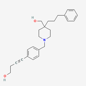 4-(4-{[4-(hydroxymethyl)-4-(3-phenylpropyl)-1-piperidinyl]methyl}phenyl)-3-butyn-1-ol