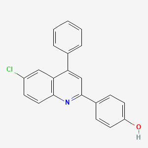 4-(6-chloro-4-phenyl-2-quinolinyl)phenol