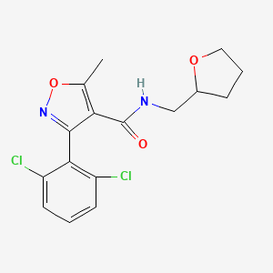 molecular formula C16H16Cl2N2O3 B5075070 3-(2,6-dichlorophenyl)-5-methyl-N-(tetrahydro-2-furanylmethyl)-4-isoxazolecarboxamide 