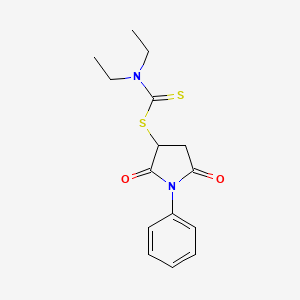 2,5-dioxo-1-phenyl-3-pyrrolidinyl diethyldithiocarbamate