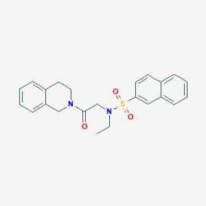 N-[2-(3,4-dihydro-2(1H)-isoquinolinyl)-2-oxoethyl]-N-ethyl-2-naphthalenesulfonamide