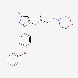 N-methyl-N-{[1-methyl-3-(4-phenoxyphenyl)-1H-pyrazol-4-yl]methyl}-2-(4-morpholinyl)ethanamine