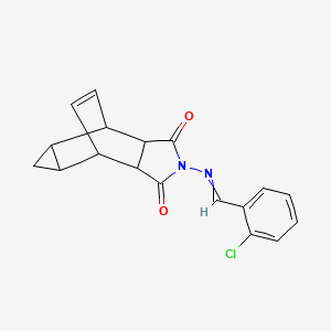 4-[(2-chlorobenzylidene)amino]-4-azatetracyclo[5.3.2.0~2,6~.0~8,10~]dodec-11-ene-3,5-dione