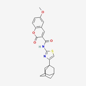 N-[4-(1-adamantyl)-1,3-thiazol-2-yl]-6-methoxy-2-oxo-2H-chromene-3-carboxamide