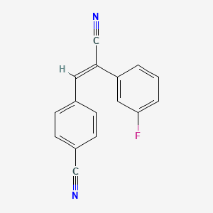 4-[(E)-2-cyano-2-(3-fluorophenyl)ethenyl]benzonitrile