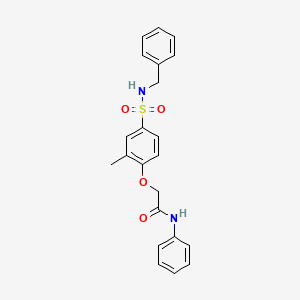 2-[4-(benzylsulfamoyl)-2-methylphenoxy]-N-phenylacetamide