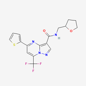 N-[(OXOLAN-2-YL)METHYL]-5-(THIOPHEN-2-YL)-7-(TRIFLUOROMETHYL)PYRAZOLO[1,5-A]PYRIMIDINE-3-CARBOXAMIDE