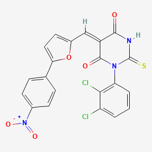 1-(2,3-dichlorophenyl)-5-{[5-(4-nitrophenyl)-2-furyl]methylene}-2-thioxodihydro-4,6(1H,5H)-pyrimidinedione