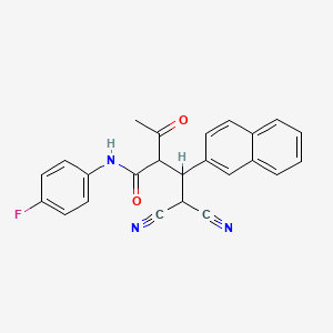 2-acetyl-4,4-dicyano-N-(4-fluorophenyl)-3-(2-naphthyl)butanamide