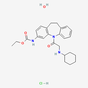 ethyl [5-(N-cyclohexylglycyl)-10,11-dihydro-5H-dibenzo[b,f]azepin-3-yl]carbamate hydrochloride hydrate