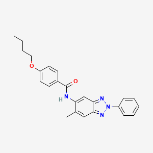 molecular formula C24H24N4O2 B5075224 4-butoxy-N-(6-methyl-2-phenyl-2H-1,2,3-benzotriazol-5-yl)benzamide 