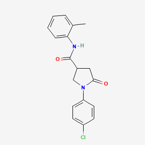 1-(4-chlorophenyl)-N-(2-methylphenyl)-5-oxo-3-pyrrolidinecarboxamide