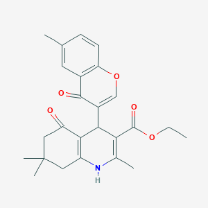 ethyl 2,7,7-trimethyl-4-(6-methyl-4-oxo-4H-chromen-3-yl)-5-oxo-1,4,5,6,7,8-hexahydro-3-quinolinecarboxylate