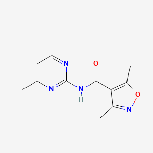 molecular formula C12H14N4O2 B5075273 N-(4,6-dimethyl-2-pyrimidinyl)-3,5-dimethyl-4-isoxazolecarboxamide 