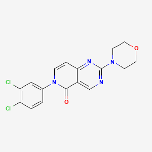 molecular formula C17H14Cl2N4O2 B5075292 6-(3,4-dichlorophenyl)-2-(4-morpholinyl)pyrido[4,3-d]pyrimidin-5(6H)-one 