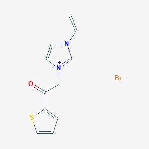 3-[2-oxo-2-(2-thienyl)ethyl]-1-vinyl-1H-imidazol-3-ium bromide