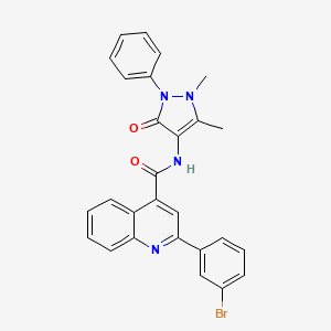 2-(3-bromophenyl)-N-(1,5-dimethyl-3-oxo-2-phenyl-2,3-dihydro-1H-pyrazol-4-yl)-4-quinolinecarboxamide