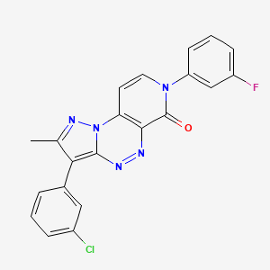 molecular formula C21H13ClFN5O B5075323 3-(3-chlorophenyl)-7-(3-fluorophenyl)-2-methylpyrazolo[5,1-c]pyrido[4,3-e][1,2,4]triazin-6(7H)-one 