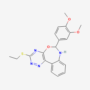 6-(3,4-dimethoxyphenyl)-3-(ethylthio)-6,7-dihydro[1,2,4]triazino[5,6-d][3,1]benzoxazepine