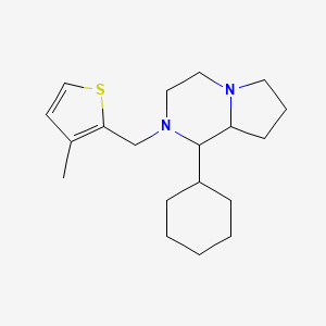 molecular formula C19H30N2S B5075356 1-cyclohexyl-2-[(3-methyl-2-thienyl)methyl]octahydropyrrolo[1,2-a]pyrazine 