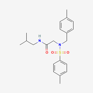 molecular formula C21H28N2O3S B5075375 N~1~-isobutyl-N~2~-(4-methylbenzyl)-N~2~-[(4-methylphenyl)sulfonyl]glycinamide 