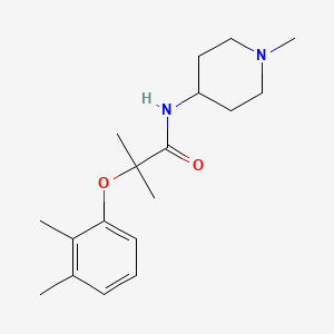 molecular formula C18H28N2O2 B5075394 2-(2,3-dimethylphenoxy)-2-methyl-N-(1-methyl-4-piperidinyl)propanamide 