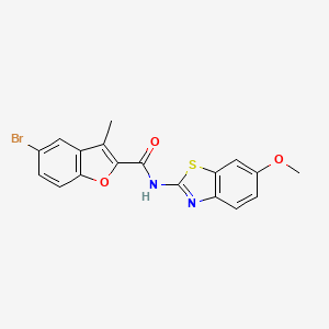 5-bromo-N-(6-methoxy-1,3-benzothiazol-2-yl)-3-methyl-1-benzofuran-2-carboxamide