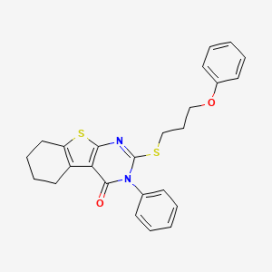 2-[(3-phenoxypropyl)thio]-3-phenyl-5,6,7,8-tetrahydro[1]benzothieno[2,3-d]pyrimidin-4(3H)-one