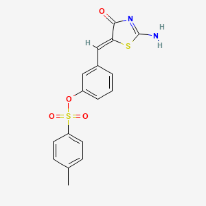 3-[(2-imino-4-oxo-1,3-thiazolidin-5-ylidene)methyl]phenyl 4-methylbenzenesulfonate