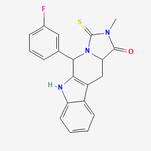 5-(3-fluorophenyl)-2-methyl-3-thioxo-2,3,5,6,11,11a-hexahydro-1H-imidazo[1',5':1,6]pyrido[3,4-b]indol-1-one