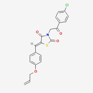 molecular formula C21H16ClNO4S B5075456 5-[4-(allyloxy)benzylidene]-3-[2-(4-chlorophenyl)-2-oxoethyl]-1,3-thiazolidine-2,4-dione 