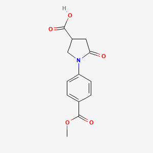 1-[4-(methoxycarbonyl)phenyl]-5-oxo-3-pyrrolidinecarboxylic acid